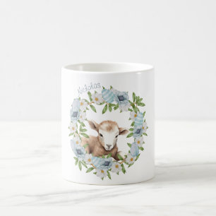 Mug Agneau de Pâques personnalisé à l'aquarelle