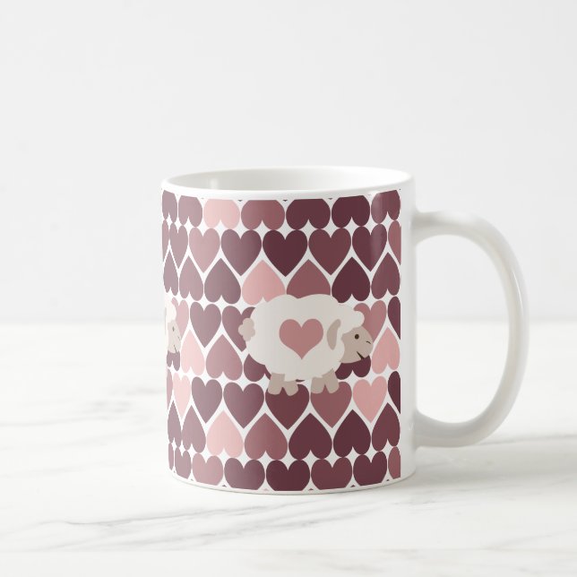 Mug Agneau mignon et coeur rose (Droite)