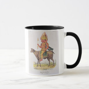 Mug Agni, Dieu du feu, gravé par le tarte de Charles