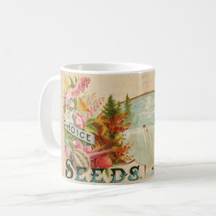 Mug Agriculteur victorien de pays en bois primitif