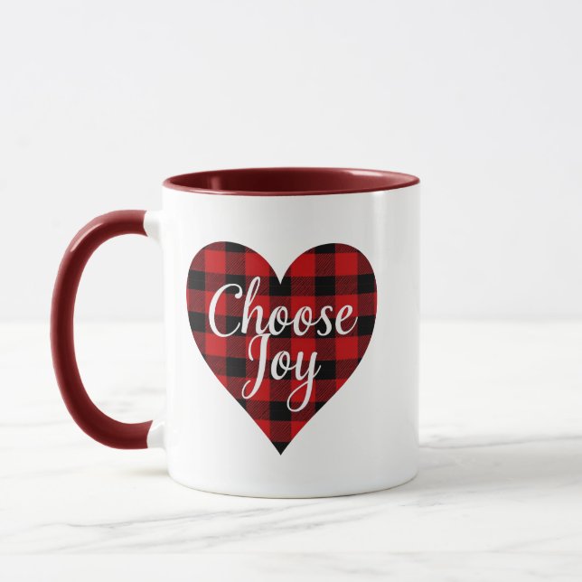 Mug Agritourisme rustique "Choisissez la joie" (Gauche)