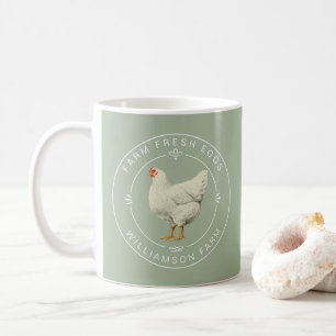 Mug Agritourisme Vintage Hen Oeufs Carton Laurel Green