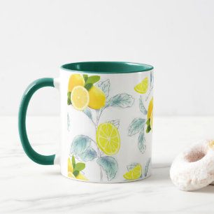 Mug Agrumes TROPICALES FRUITS D'ÉTÉ Citron orange tran
