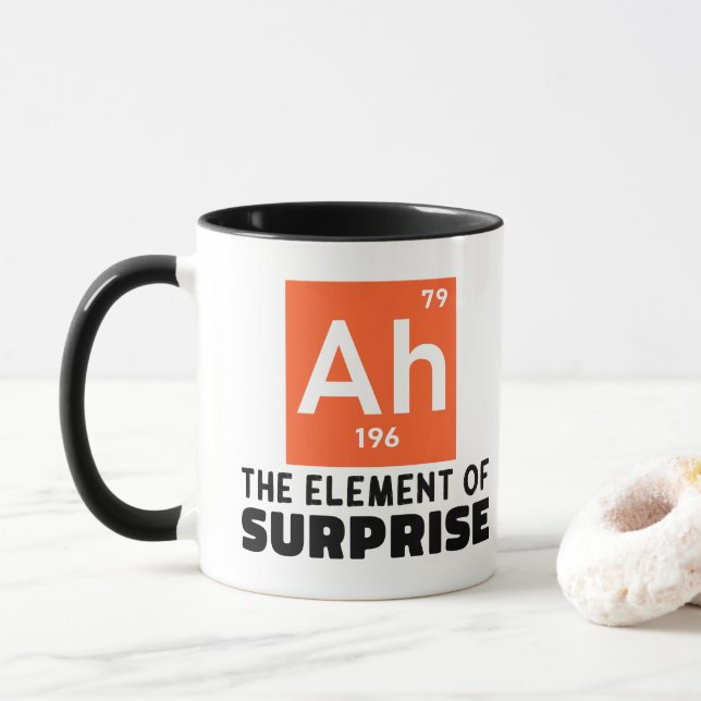 Mug Ah Élément De Chimie Surprise Drôle Étudiant (Avec donut)