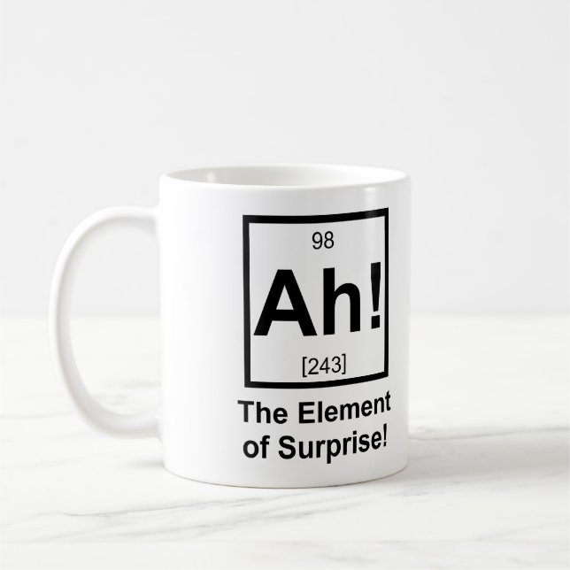 Mug Ah l'élément de surprise Symbole d'élément périodi (Gauche)