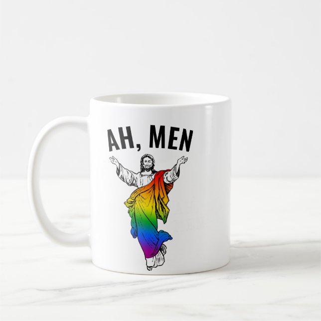 Mug Ah Men - Jésus drôle Mème (Gauche)