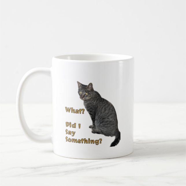 Mug Ai-je Dit Quelque Chose De Mignon Art De Chat (Gauche)