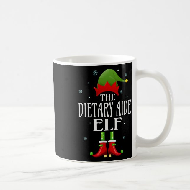 Mug Aide alimentaire Elf Xmas drôle Famille correspond (Droite)