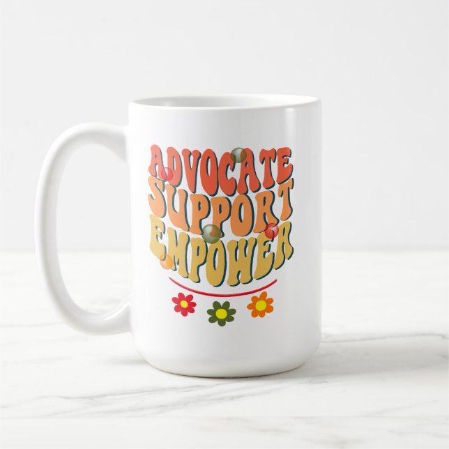 Mug Aide aux avocats Empower, Social Worker Retro (Gauche)