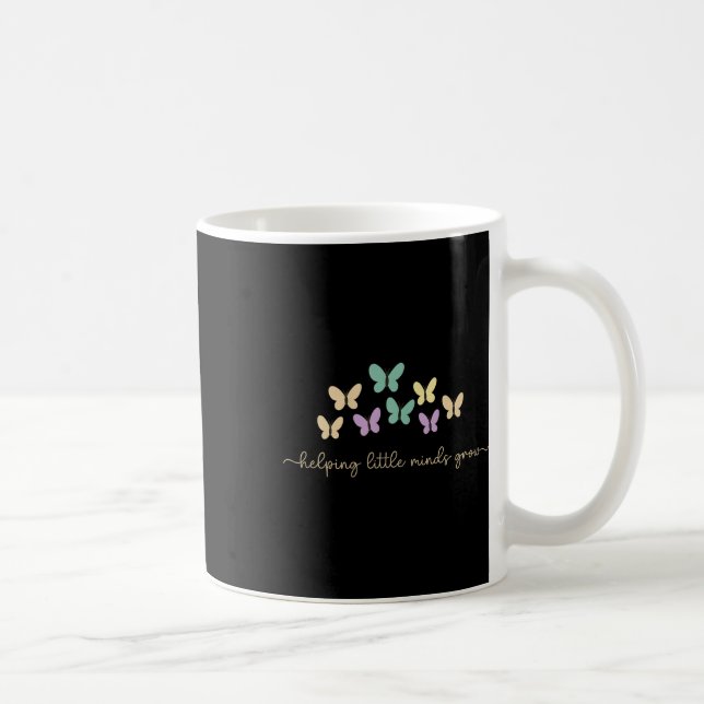 Mug Aider les petits esprits grandir Papillon Rétro En (Droite)