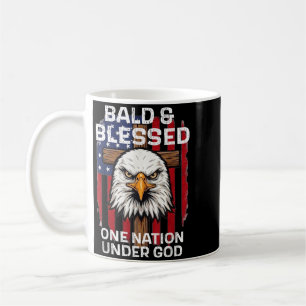 Mug Aigle américain chauve béni une nation sous Dieu