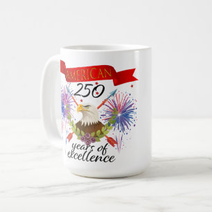 Mug Aigle américain patriotique d'anniversaire USA