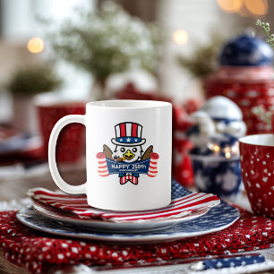 Mug Aigle Américain Patriotique Joyeux 250e Anniversai