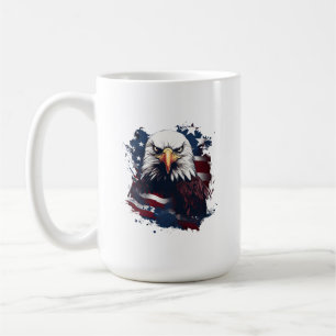 Mug Aigle avec drapeau américain