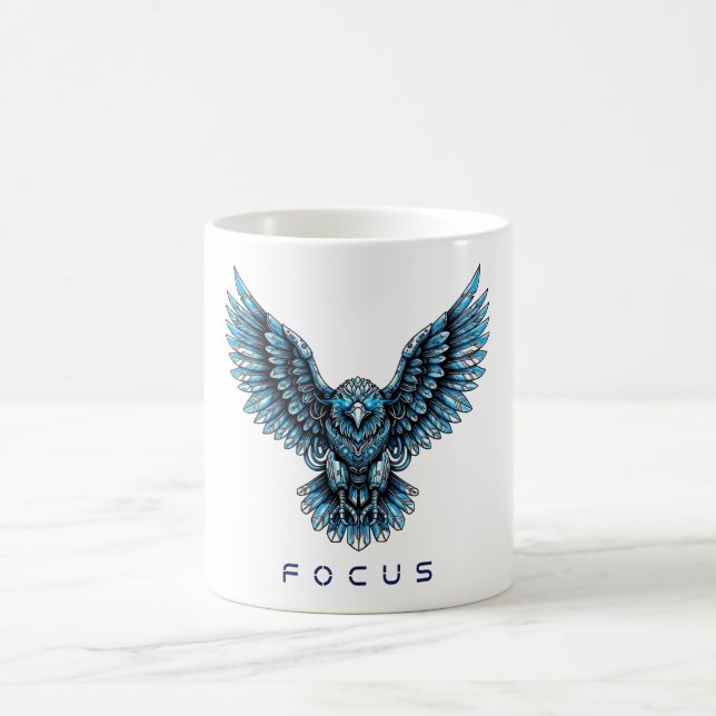 Mug Aigle Bleu Futuriste (Centre)