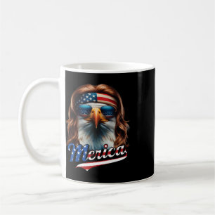 Mug Aigle chauve Merica 4 juillet Eagle Mullet Drôle d