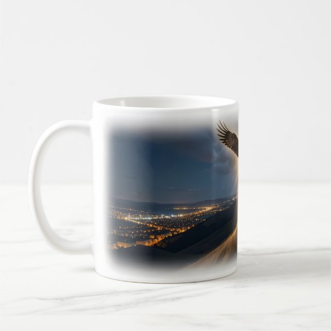 Mug Aigle de la Liberté Au-Dessus des Collines Bal (Gauche)