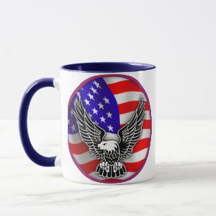 Mug Aigle Drapeau Américain États-Unis