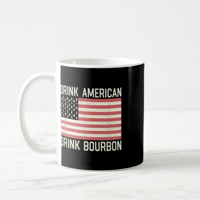Mug Aigle Drapeau Usa Le Système Métrique Ne Peut Mesu (Gauche)