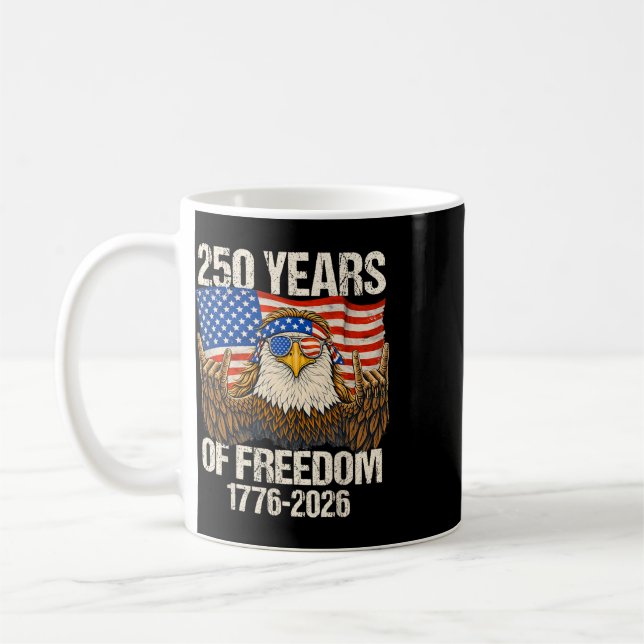 Mug Aigle du drapeau américain 250 ans de liberté 250e (Gauche)