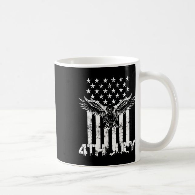 Mug Aigle du drapeau américain 4 juillet fête de l'ind (Droite)