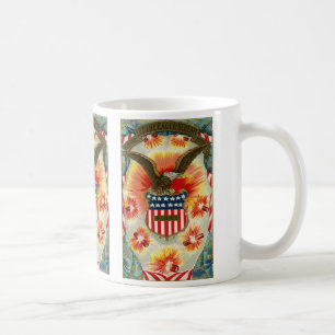 Mug Aigle et drapeau américain du 4 juillet patriotiqu