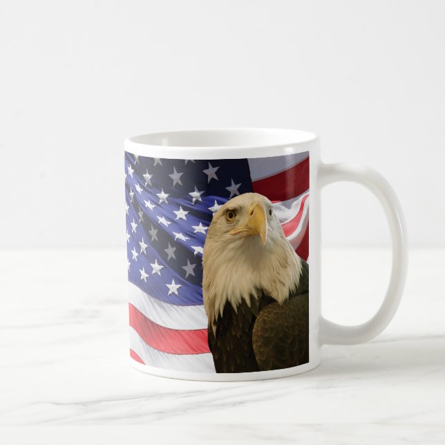 Mug Aigle et drapeau américains (Droite)