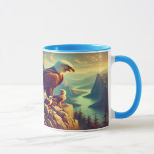 Mug Aigle Majestueux Capturant Une Truite Du Lac 7"x5"