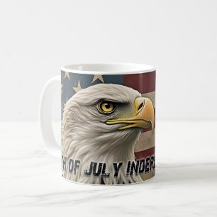 Mug Aigle majestueux et drapeau – Esprit de liberté