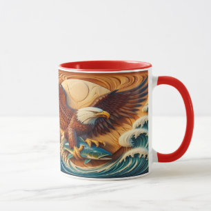Mug Aigle majestueux serrant un poisson 36x24