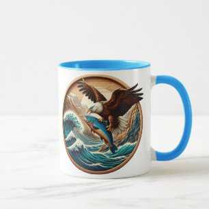 Mug Aigle merveilleux se balançant vers le bas pour at