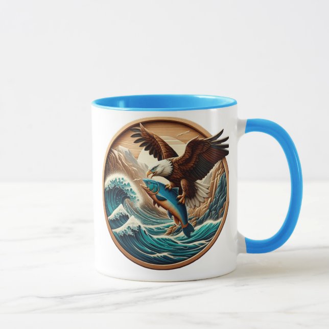 Mug Aigle merveilleux se balançant vers le bas pour at (Droite)