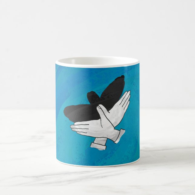 Mug Aigle Ombre Sur Bleu (Centre)