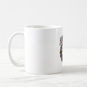 Mug Aigle Patriotique Amérique Tournesol Vintage