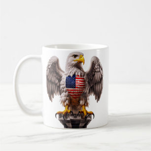 Mug Aigle patriotique avec emblème du drapeau américai