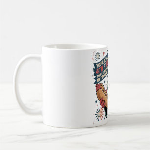 Mug Aigle patriotique avec hot Dog Funny Art