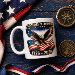 Mug Aigle patriotique des 250 ans de liberté américain