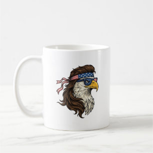 Mug Aigle patriotique Mullet Gravure vintage vecteur D