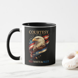 Mug Aigle Patriotique Rouge Blanc et Bleu Vintage