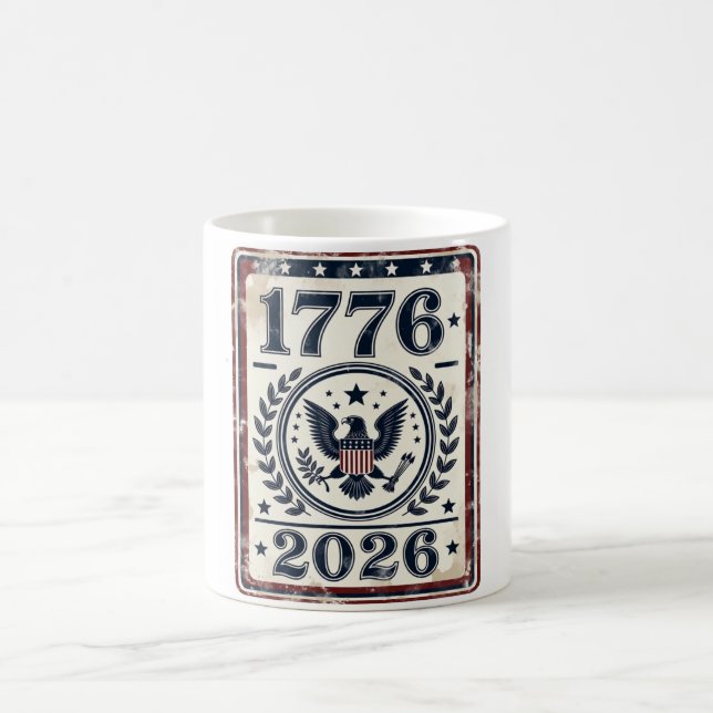 Mug Aigle patriotique vintage 1776 2026 (Centre)