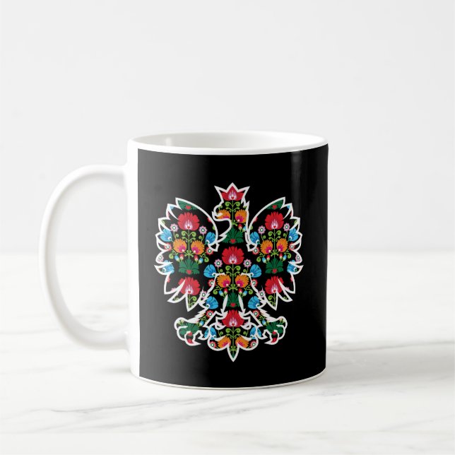 Mug Aigle polonais Pologne Wycinanki Emblème Polonais  (Gauche)