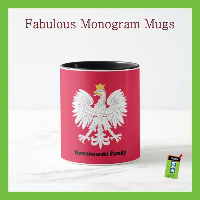 Mug Aigle polonaise 🦅 Polski Pologne Crête rouge (Créateur téléchargé)