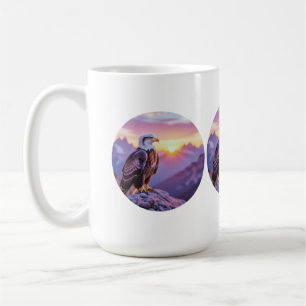 Mug Aigle Réaliste sur un Rocher – Scène de Faune Maje