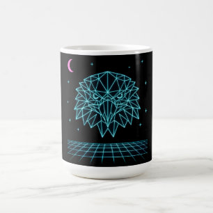 Mug Aigle Rétro Synthwave - Prédateur Volant Néon