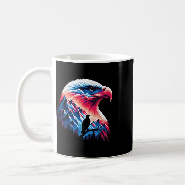 Mug Aigle royal Drapeau américain 4 juillet Concept pa (Gauche)