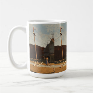 Mug Aigle Vigilant au-Dessus de la Cour de la Ferme –