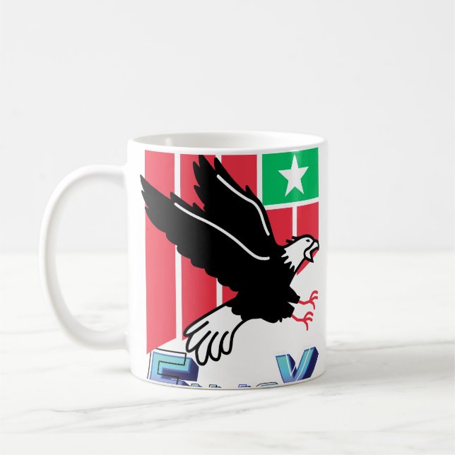 Mug aigle volant, drapeau américain, symbolique, patri (Gauche)