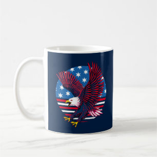 Mug Aigle volant et drapeau américain
