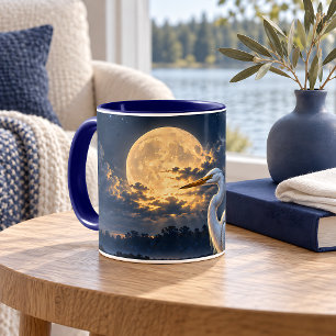 Mug Aigrette blanche au clair de lune Golden Moon Wetl