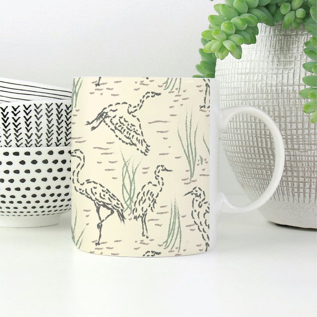 Mug Aigrettes de midi - Le long de la rivière - motif  (Créateur téléchargé)